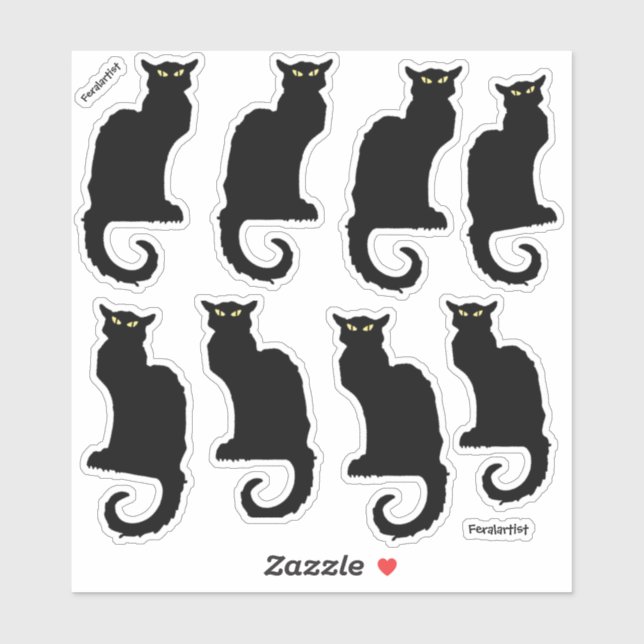 Sticker Le Cat Noir, Black Cat (Feuille)