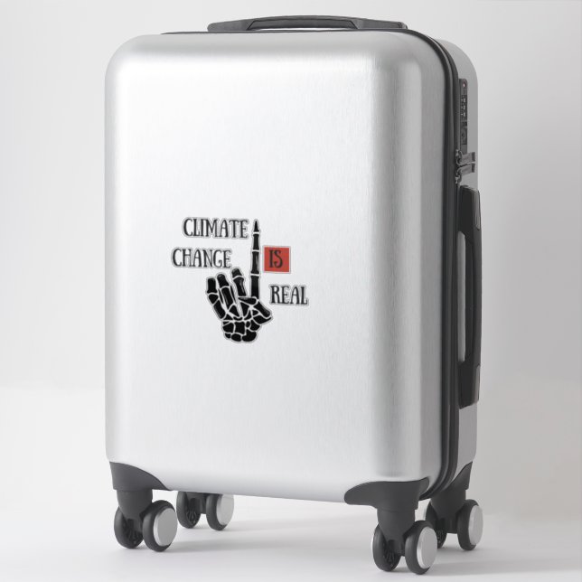 Sticker Le changement climatique est une réelle prise de c (Sur valise)