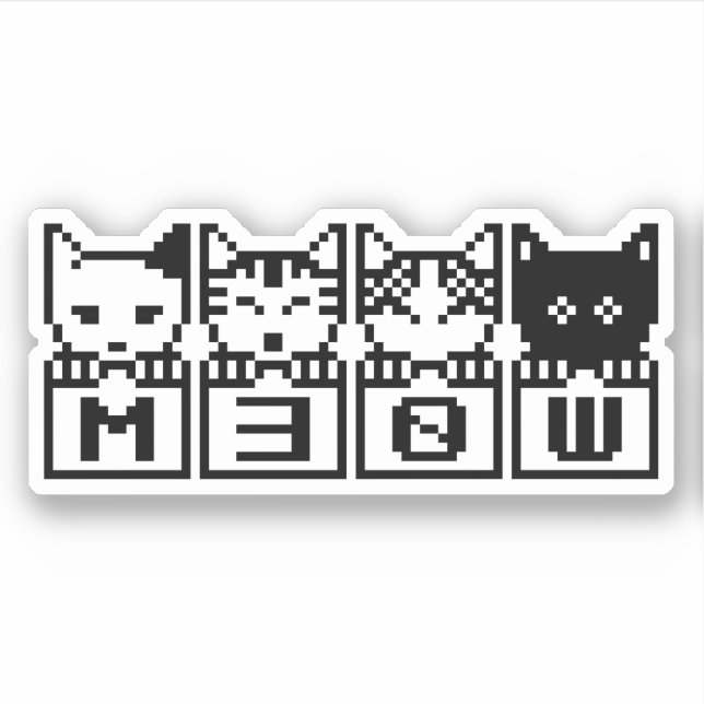 STICKER LE CHATS M30W 8 BITS (Devant)