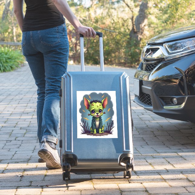 Sticker Le choc Frankenstein Chihuahua (Valise Insitu)