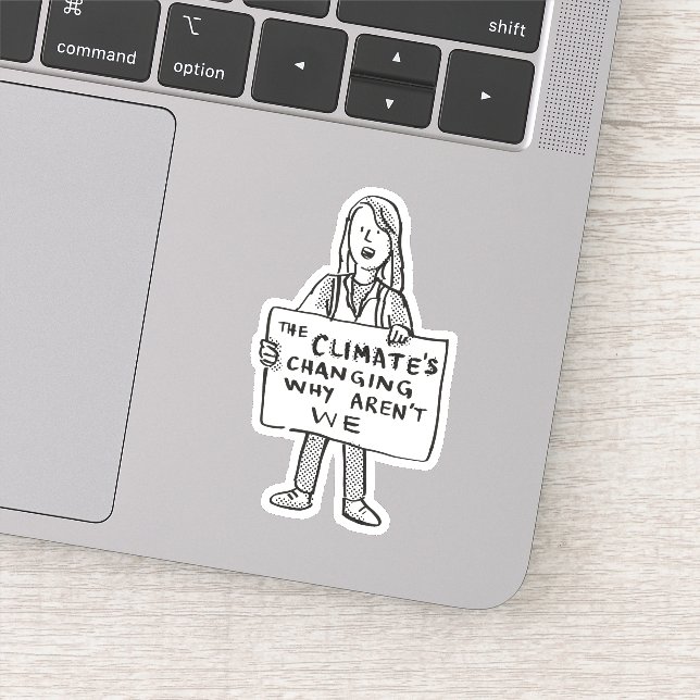 Sticker Le climat change pourquoi nous ne sommes pas (Détail)