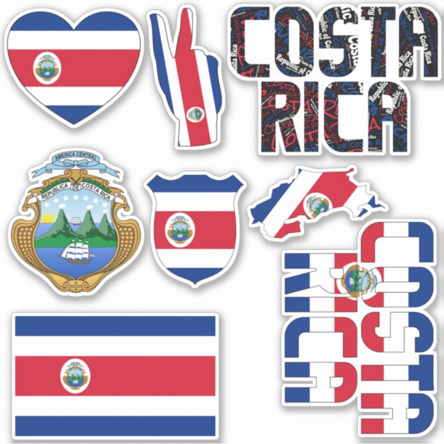 Sticker Le Costa Rica Extraordinaire forme des symboles na (Devant)
