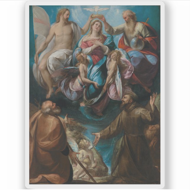 Sticker Le couronnement de la Vierge avec Joseph&Francis (Devant)