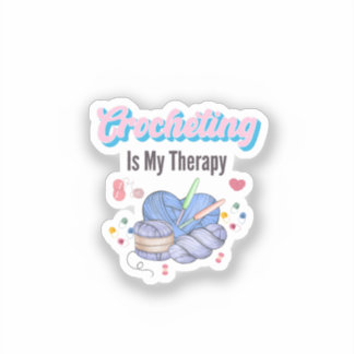 Sticker Le crochet est ma thérapie Yarn Art