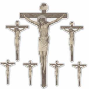 Sticker Le crucifix catholique Jésus sur la croix religieu
