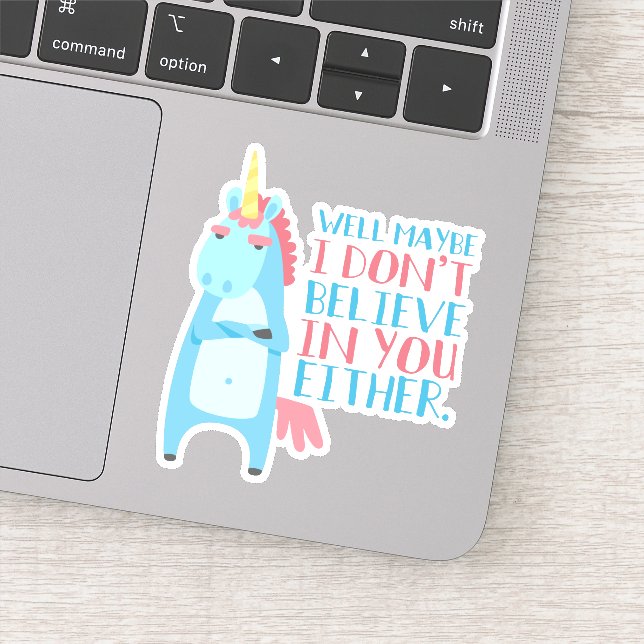 Sticker Le Cute Sarcastic Unicorn A Des Problèmes De Confi (Détail)