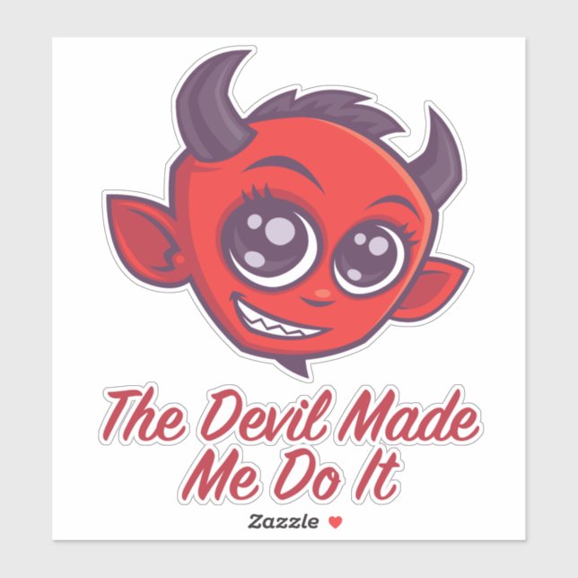 Sticker Le Diable M'A Fait Le Faire (Feuille)