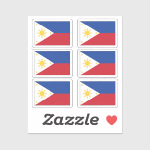 Sticker Le drapeau des Philippines Collection pack de 6