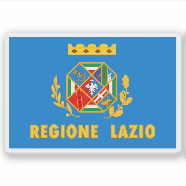 Sticker Le drapeau du Latium, Italie (Devant)
