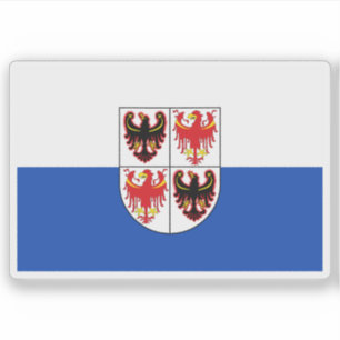 Sticker Le drapeau du Trentin-Tyrol du Sud, Italie
