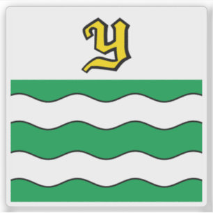 Sticker Le drapeau d'Yverdon-les-Bains, Suisse