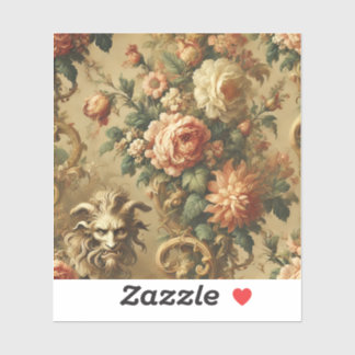 Sticker Le Fiend d'Or - Coussin floral gothique