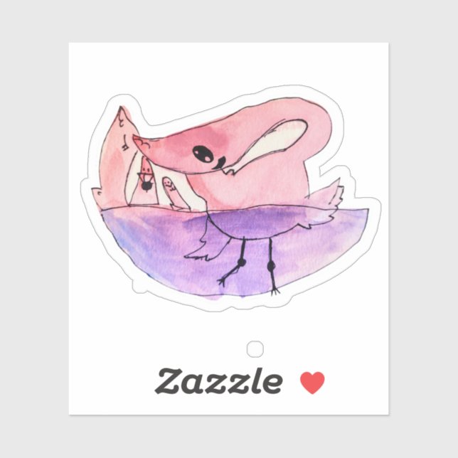 Sticker Le Flamant rose Dansant (Feuille)