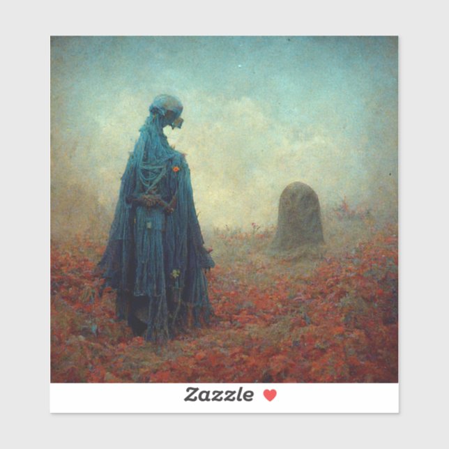 Sticker Le Grave Surreal Sci-Fi Imaginaire Alien (Feuille)
