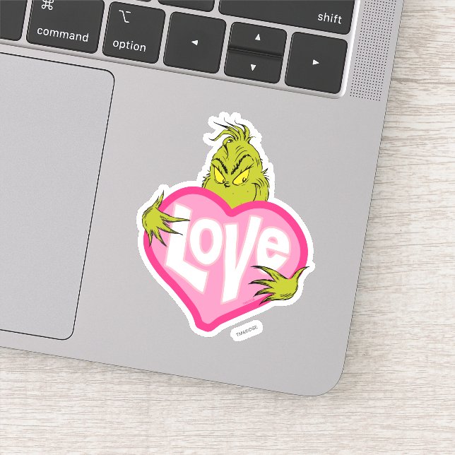 Sticker Le Grinch | Cœur rose amour (Détail)