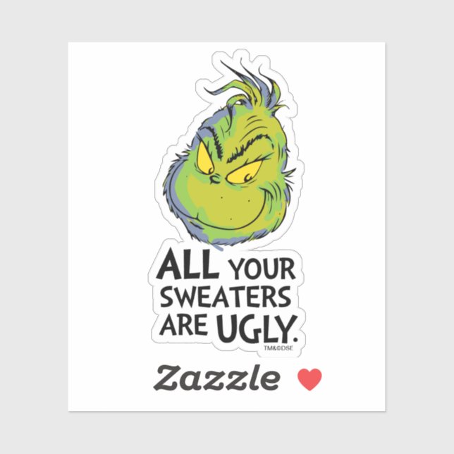 Sticker Le Grinch | Tous Vos Chauffeurs Sont Des Citations (Feuille)