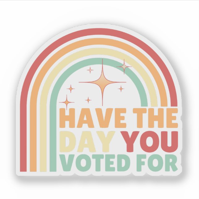 Sticker Le Jour Où Vous Avez Voté Pour Rétro Anti-Trump (Devant)