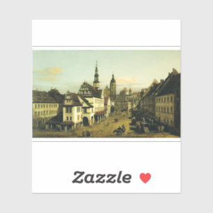 Sticker Le Marché de Pirna par Bernardo Bellotto