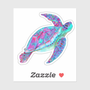 Sticker Le miel de la tortue de mer sous l'autocollant