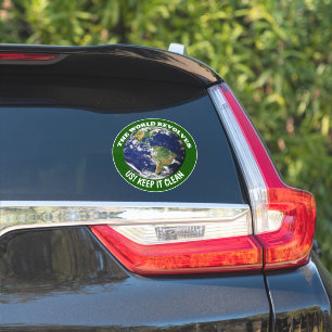 Sticker Le Monde Révolue Autour De Nous Gardez Propre Gran