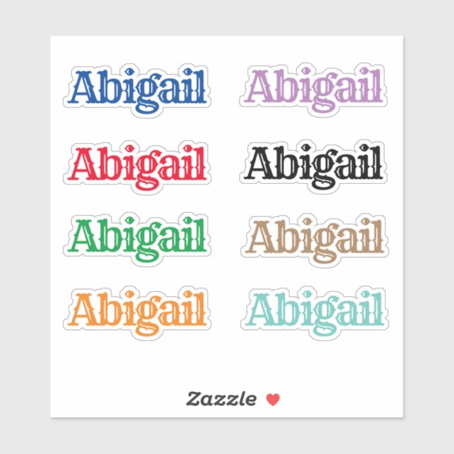 Sticker Le nom Abigail (Feuille)