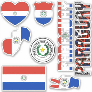Sticker Le Paraguay Extraordinaire forme les symboles nati