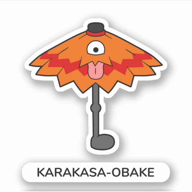 Sticker Le parapluie japonais fantôme Karakasa-obake - Yok (Devant)