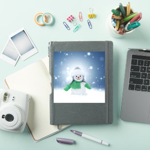 Sticker Le personnage de bonhomme de neige de Noël adorabl