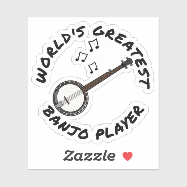 Sticker Le plus grand joueur de banjo du monde, Banjoist F (Feuille)