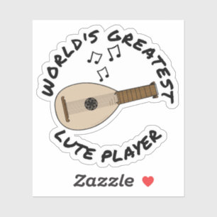 Sticker Le plus grand joueur de traîneau du monde Lutenist
