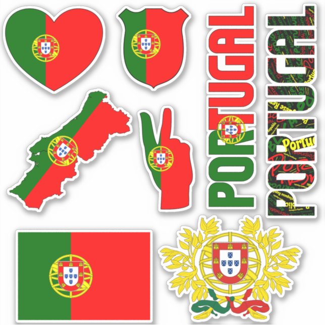 Sticker Le Portugal Extraordinaire forme les symboles nati (Devant)