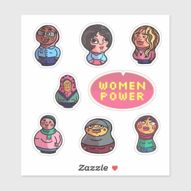 Sticker Le pouvoir des femmes (Feuille)