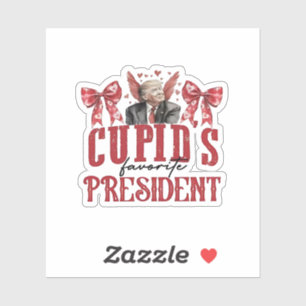 Sticker Le président favori de Cupid, Valentine Trump