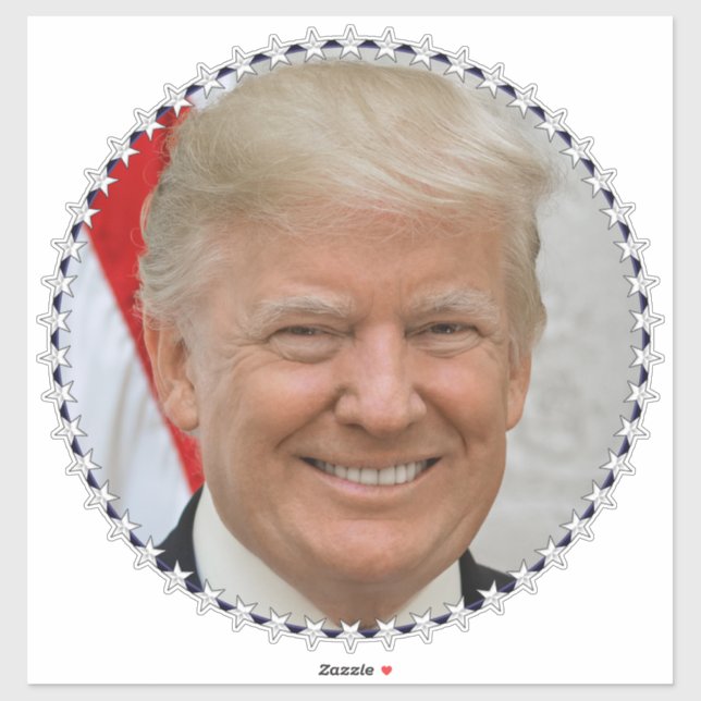 Sticker Le président Trump Portrait (Feuille)