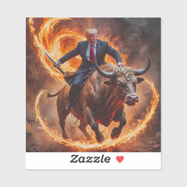 Sticker Le président Trump triomphe sur la corde (Feuille)