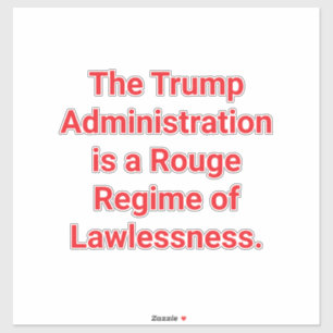 Sticker Le régime rouge de Trump Hankamer Artjunkhaus Fard
