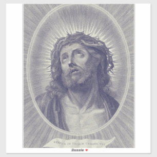 Sticker Le Saint Visage de Jésus avec Couronne d'Épines Ar