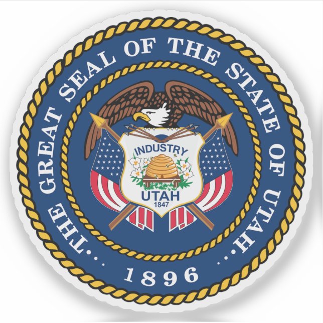 Sticker Le sceau de l'état de l'Utah (Devant)