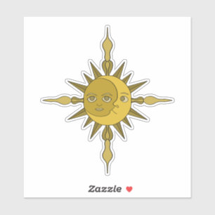 Sticker Le soleil et la lune