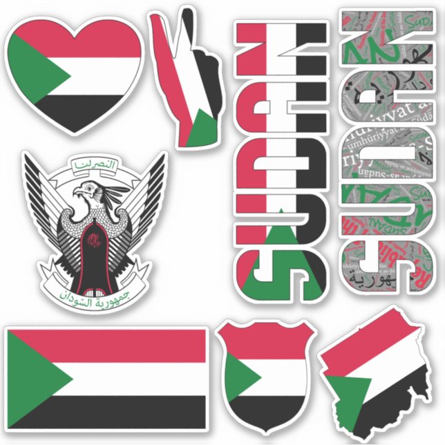 Sticker Le Soudan Extraordinaire forme des symboles nation (Devant)