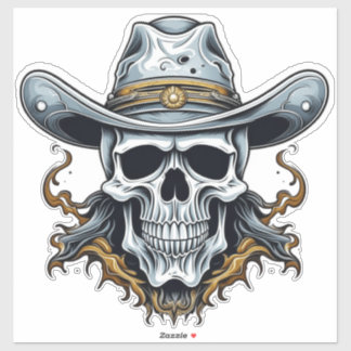 Sticker Le squelette cowboy