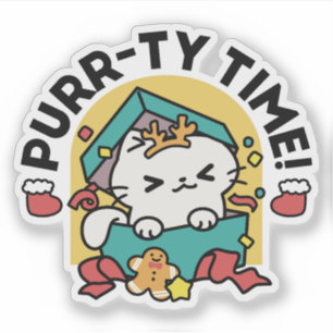 Sticker Le temps de la pub ! - Conception de Noël Festive 