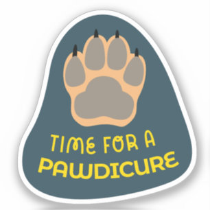Sticker "Le temps d'une Pawdicure" chien de garde marine, 