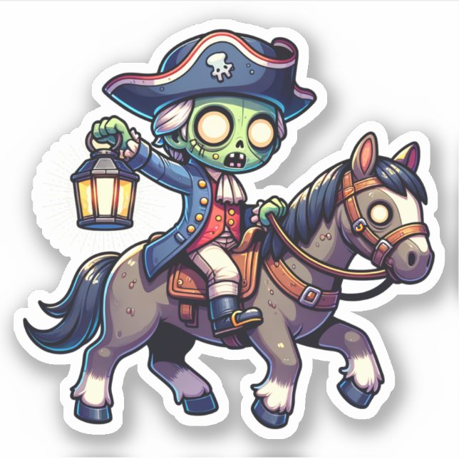 Sticker Le tour de Zombie Paul Revere (Devant)