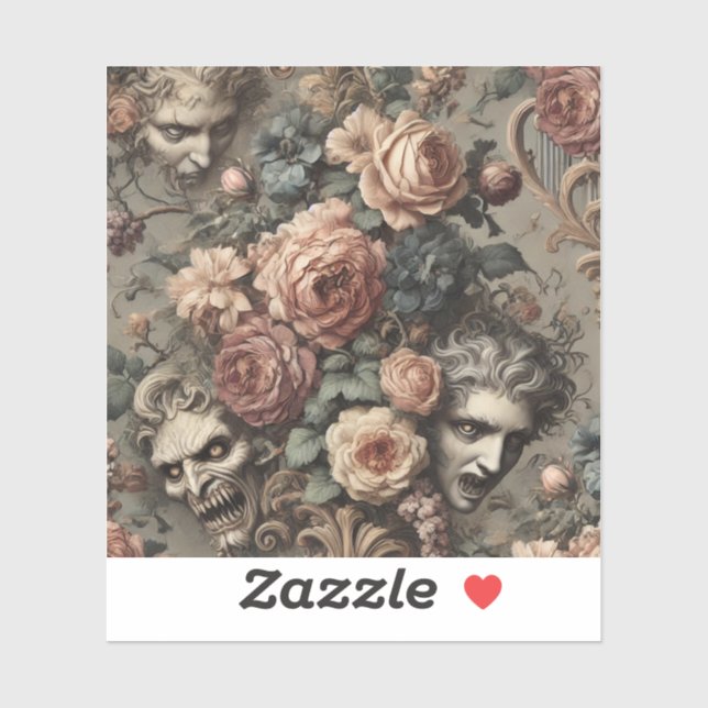 Sticker Le Velvet Crash - Gothique Victorien Design (Feuille)