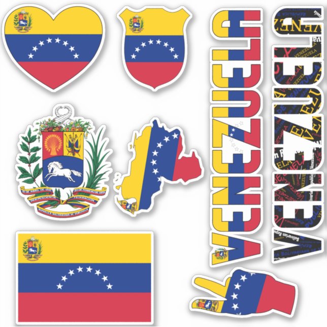 Sticker Le Venezuela Extraordinaire forme des symboles nat (Devant)