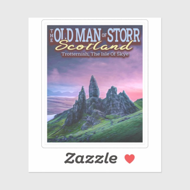 STICKER LE VIEUX HOMME DE STORR - L'ÎLE DE SKYE - ÉCOSSE (Feuille)