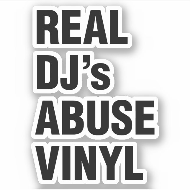 STICKER LE VINYLE DE LA VIOLENCE DE VÉRITABLE DJ (Devant)
