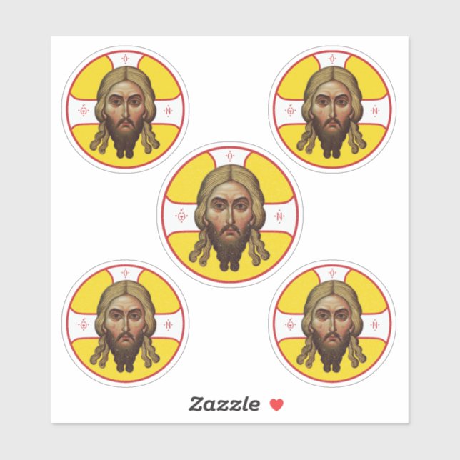Sticker Le Visage Du Christ Icône Orthodoxe (Feuille)