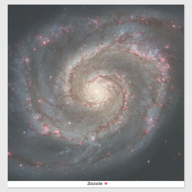 Sticker Le Whirlpool Galaxy M51 & Companion dans l'espace (Feuille)